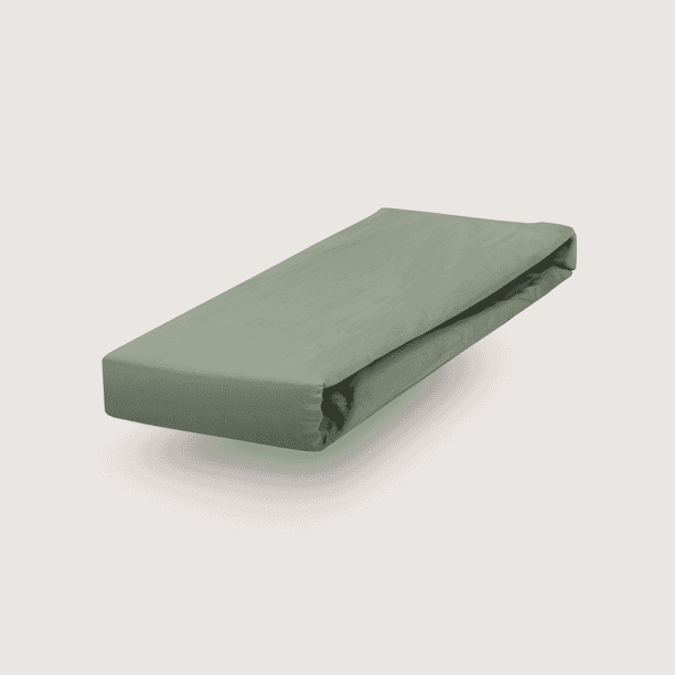 Sábana Bajera Algodón Lavado | King | Verde
