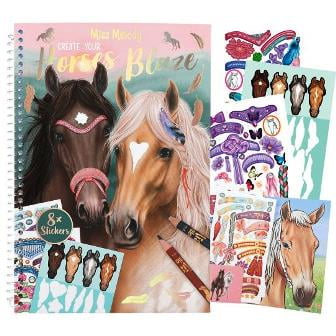 Miss Melody Crea tus caballos Blaze - pinta y pega stickers