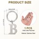 thumbnail image 2 of Uxcell Llavero de Letra Inicial Hombres Mujeres A-Z Llavero Plata Letra B, 2 of 7