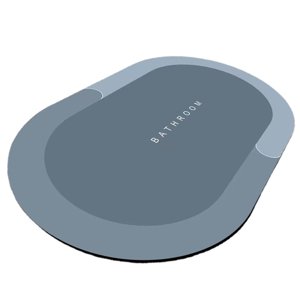 Magideal - Alfombrilla De De Diatomita, Suave Y Cómoda, Superabsorción De Agua, Antideslizante, De Secado Para Alfombra De De , Alfombras , Azul Ovalado L Oval Azul L