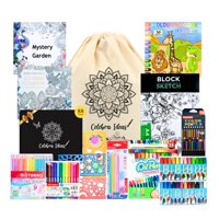Celebra Ideas - Set De Arte Kit De Dibujo Pintar Lápices Colores Pastel 88 Pcs