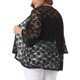 thumbnail image 4 of Agnes Orinda Trajes de Halloween para Mujeres Tallas Grandes Cárdigans de Escuela Universitaria Abiertos al Frente Mangas 3/4 Acampanadas Encaje Transparente Floral Cubierta Bolero Chalecos 2X Negro, 4 of 8