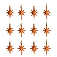 Bothyi - 12 Piezas De Adornos Navideños Con Forma De Estrella, Decoraciones Navideñas Para Medias Navideñas, Color Bronce