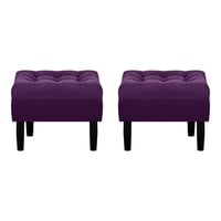 Bodevir - Set Pouf Wood 1C Felpa 00 Morado
