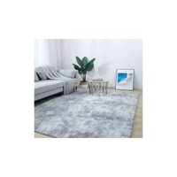 Genérico - Alfombra Peluda Jaspeada 1.8 X 2 Gris Claro Jaspeado