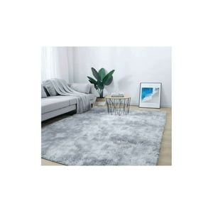 Genérico - Alfombra Peluda Jaspeada 1.8 X 2 Gris Claro Jaspeado