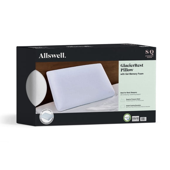 Almohada Allswell GlacierRest Memory Foam Gel Standard Queen