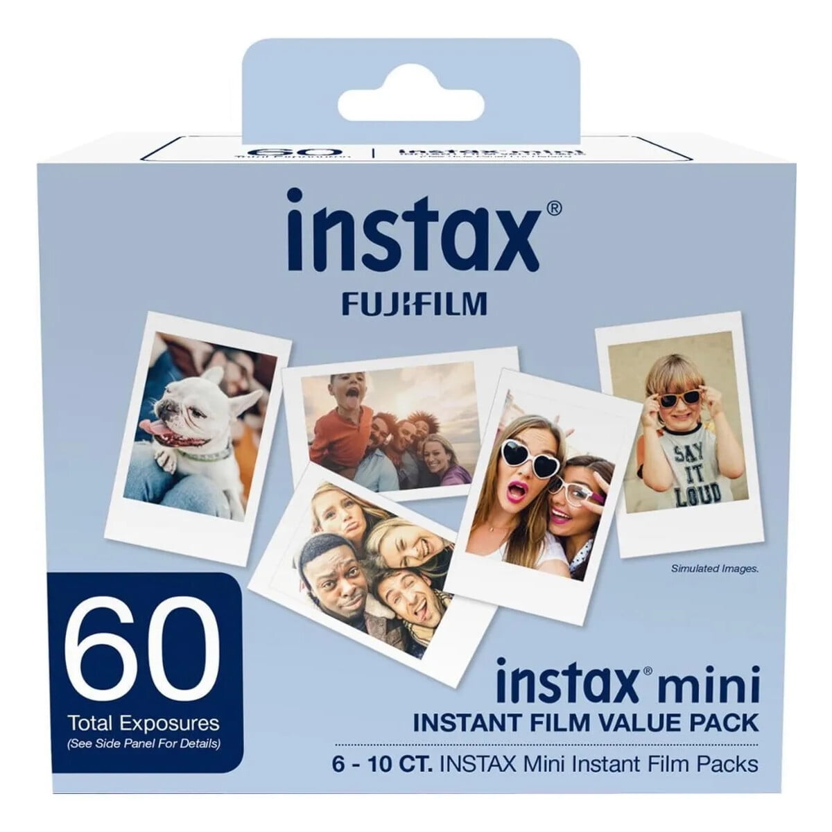 Película Fujifilm Instax Mini Pack 60 Fotos Borde Blanco