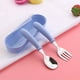 thumbnail image 1 of Cartoon Stainless Steel Children's Cutlery Fork Spoon Box Set Baby Tableware Mother And Baby Gift Spoon Fork Round Handle, 1 of 5