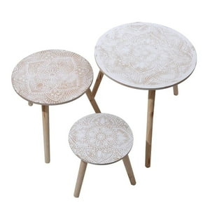 Concepts Life - Set Mesa De Centro 3 Niveles Arrimo Madera