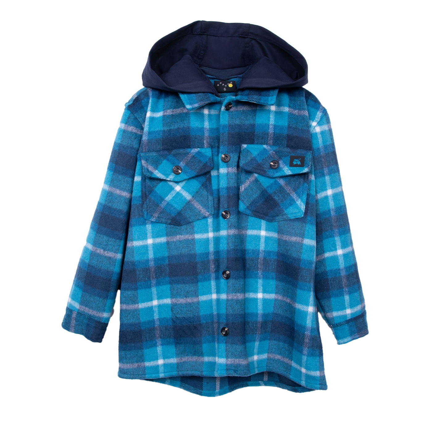 Pillin - Sobre Camisa Niño Cuadrille Gorro Desmontable Azul