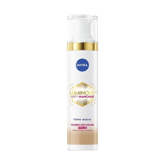 Fluido Facial Nivea Anti-Manchas Luminous Tono Medio, 40 ml