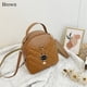 thumbnail image 1 of Fashion Grids PU Leather Bag Mini School Bags Casual Rucksack Small Backpack Women Girls Shoulder Bags, 1 of 3