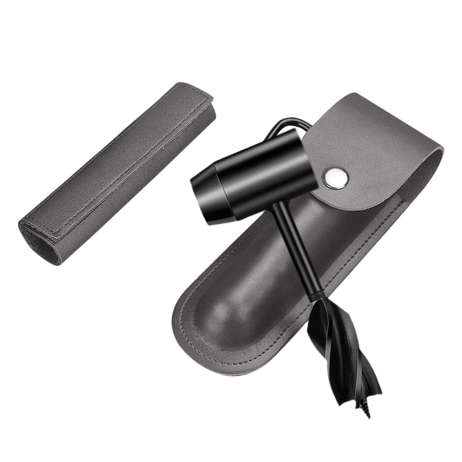 Magideal - Heavy Duty Wood Auger Broca Llave Supervivencia Multi Herramienta Clavija De Fabricante De Agujeros Con Bolsa De Almacenamiento Herramientas De Bolso Gris De Cuero Pu