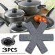 thumbnail image 3 of Xiao Hua Juego de 3 agarraderas grises (1 pequeña/1 mediana/1 grande), salvamanteles hexagonales de fieltro, agarraderas resistentes al calor para la cocina, salvamanteles duraderos para la cocina., 3 of 3