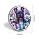 thumbnail image 2 of Bulldog francés-Theme Round Button Badge: Premium Metal Construction, Ideal for High-End Events 2.8 cm, 2 of 6