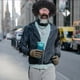 thumbnail image 5 of Disfraz de hippie para hombre, 4 piezas, accesorios, medallón de la paz, disfraz afro, peluca, gafas de sol de la paz, bigote, 5 of 7