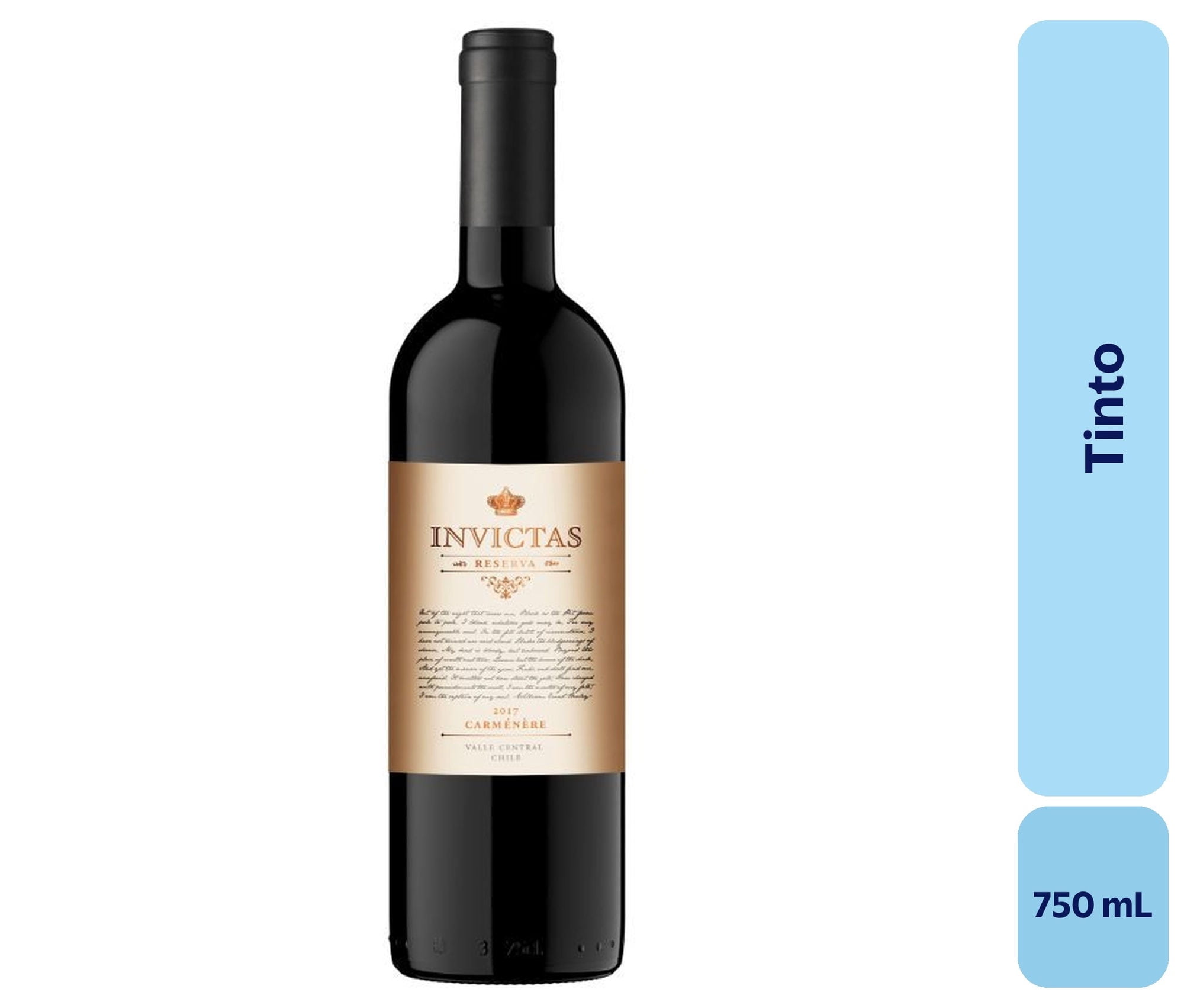 Vino Tinto Botella 750 mL Invictas