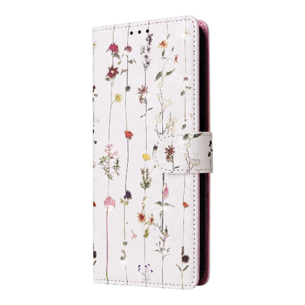 Foxdock Funda Tipo Cartera Floral Para Xiaomi Redmi Note 14 Pro 4G ,Funda Con Tapa De Cuero Pu, Protección Antigolpes Con Ranuras Para Tarjetas Y Soporte