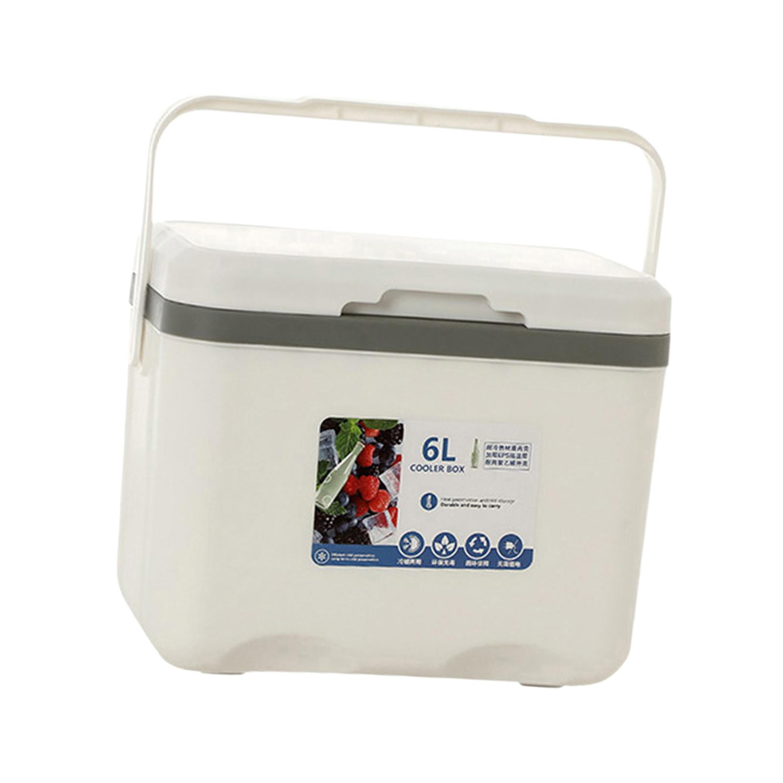 Magideal - Nevera Portátil Para Hielo, Almacenamiento En Frío, Hielera Personal, Pequeña Caja Rígida Con Aislamiento Para Pesca Comercial, Barbacoa Y Leche Materna. Blanco