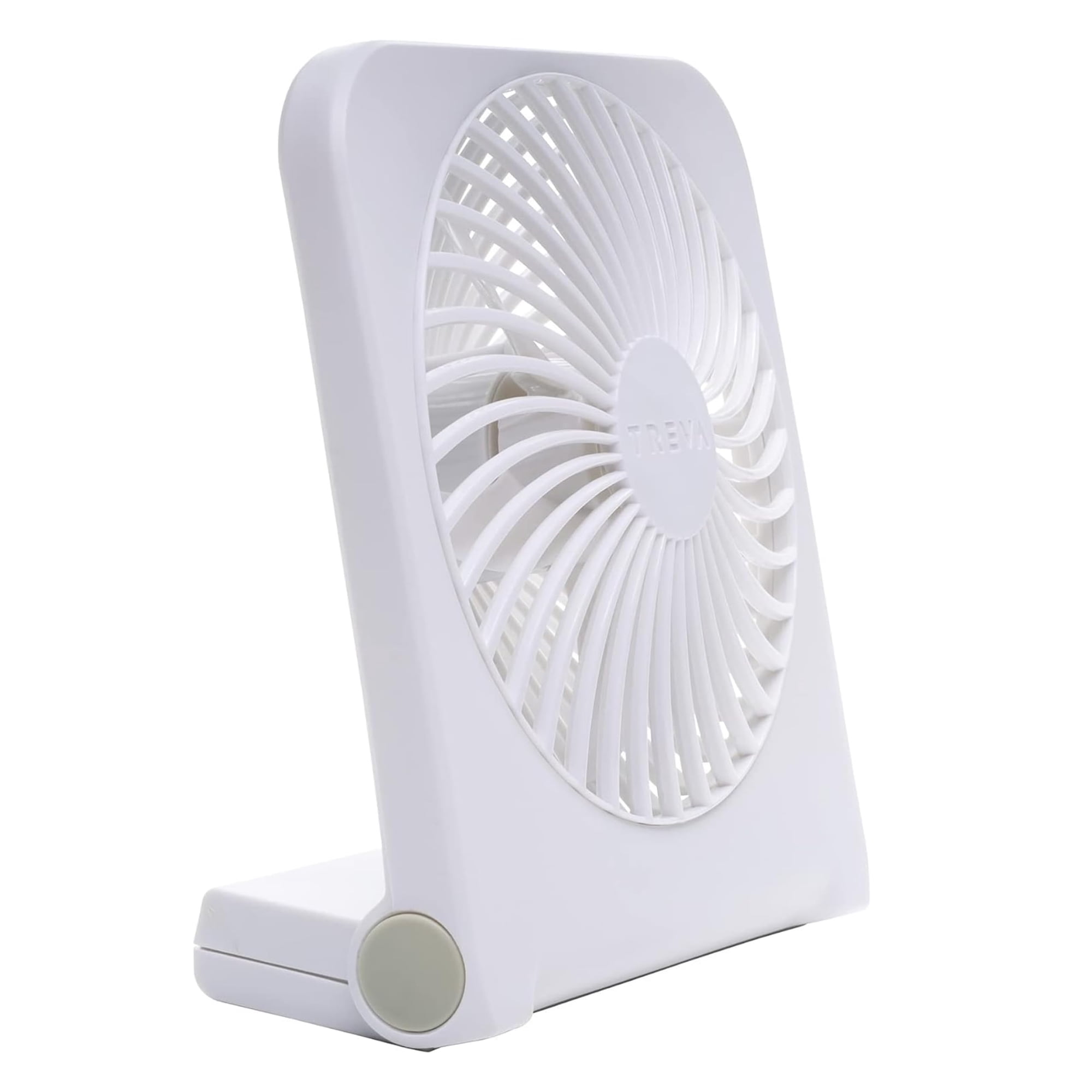 Ventilador De Escritorio Treva 5" Usb Y A Pilas 2 Velocidades Blanco
