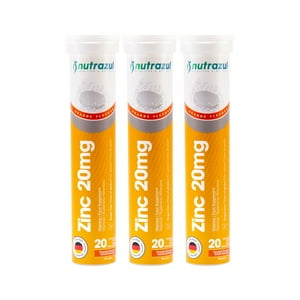Nutrazul - Zinc 20 Mg - Pack 3 Unidades
