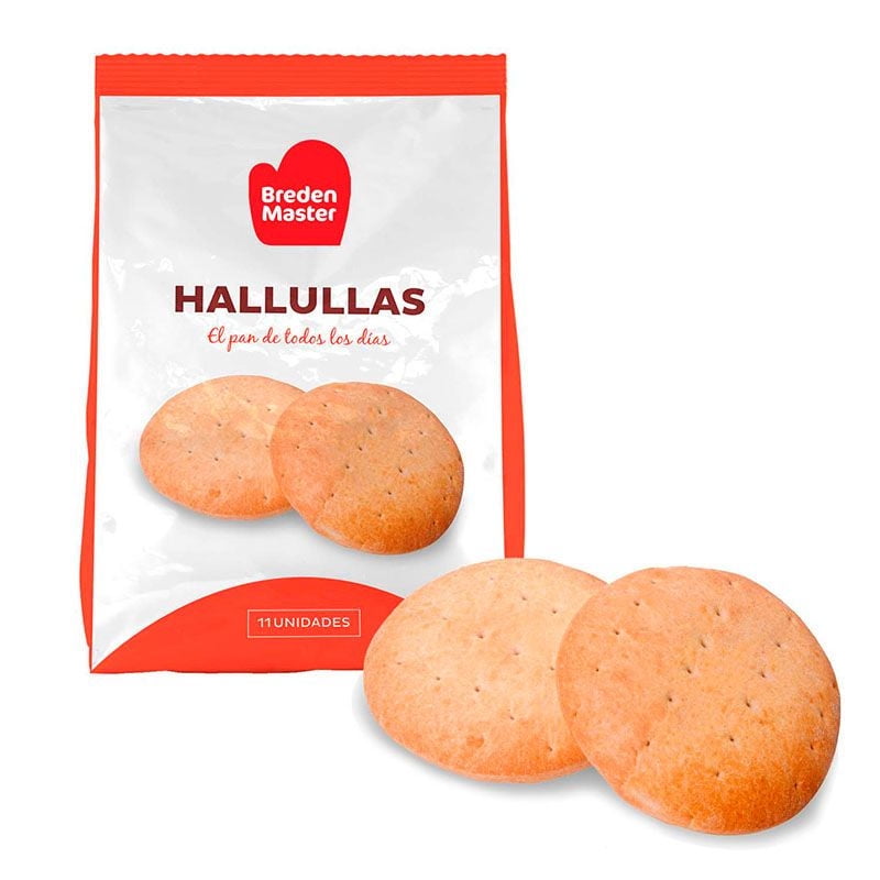 Pan Precocido Congelado Hallulla 11 Un 1000 gr Bredenmaster