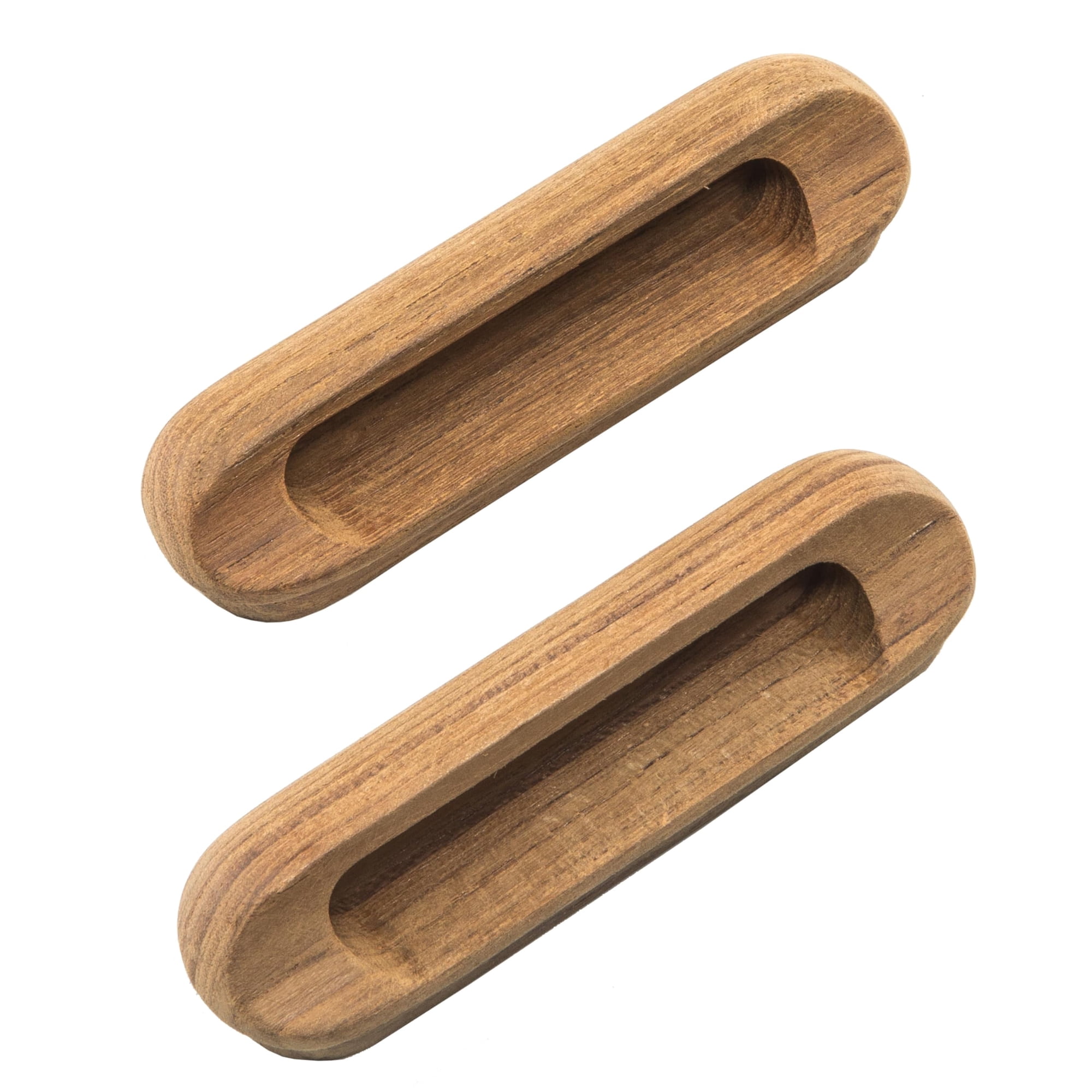 Tirador De Cajones Whitecap 60124-a, Oblongo, 10,3 Cm, Madera De Teca, Paquete De 2