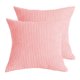 thumbnail image 1 of PiccoCasa 2 piezas de fundas decorativas cuadradas para cojines, 18" x 18" Rosa, 1 of 7