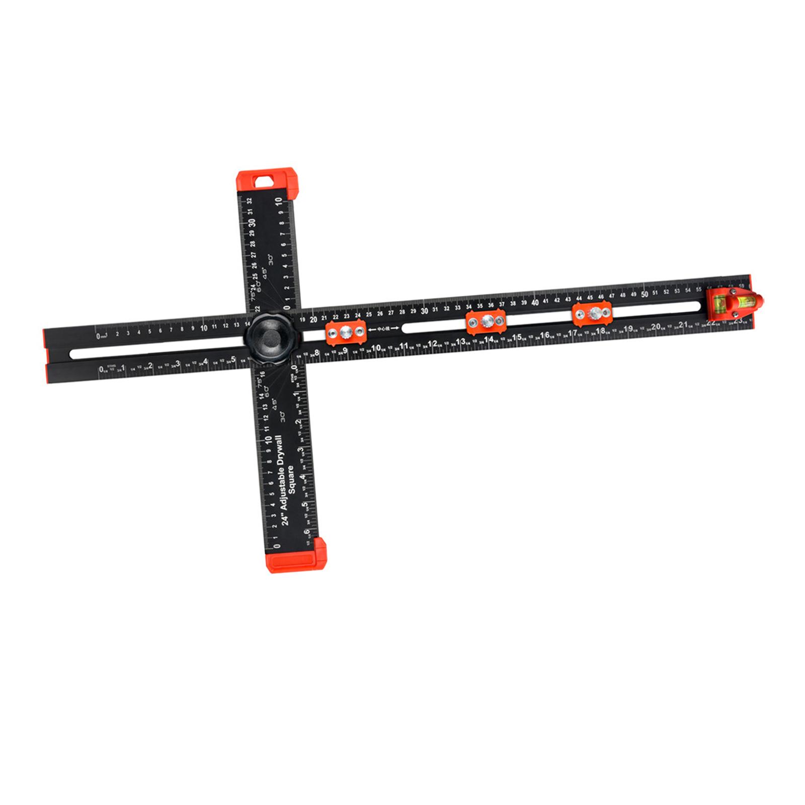 Magideal - Herramienta De Diseño De Regla Con Niveles De Burbuja De 2 Ejes Adicionales. Herramienta De Medición Estable De Múltiples Ángulos Para Instalar Manija 650Mmx50Mmx55Mm