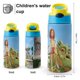 thumbnail image 2 of Jane y el dragón Botella de Agua con Tapa Pop Top de Un Toque, Acero Inoxidable, a Prueba de Fugas, para Deportes, Botella Infantil azul 12 oz, 2 of 6