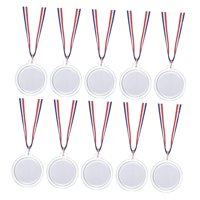 Magideal - 10 Piezas De Medallas De Diseño Diy, Medallas En Con Cintas Para El Cuello Para Competiciones De Gimnasia, Competiciones Deportivas Y Decoració