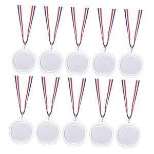 Magideal - 10 Piezas De Medallas De Diseño Diy, Medallas En Con Cintas Para El Cuello Para Competiciones De Gimnasia, Competiciones Deportivas Y Decoració