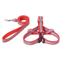 Genérico - Arnés Y Correa Reflectantes Para Mascotas Perro Rojo Talla S