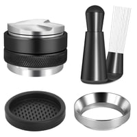 Xusx111 - Kit De Accesorios De Espresso De 4 Piezas De 51 Mm, Tamper Calibrado Cargado Con Muelle, Herramienta Y Embudo De Dosificación Se Ajusta A Máquinas De Café Espresso De 51 Mm