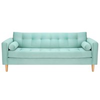 Bodevir - Sofa Retro 3Cg Felpa 05 Verde Agua
