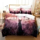 thumbnail image 1 of Cute Artistic Cat Bedding Set Duvet Cover Bed Set Quilt Cover Pillowcase Comforter Boys Adult Bedding Set Bed Sheets, 1 of 5