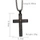 thumbnail image 2 of Collar Cruz Oración Acero Inoxidable Negro, 2 of 3