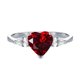 thumbnail image 1 of Anillos de Compromiso de Moissanita de 2 Uds para Mujer de Plata Esterlina Anillo de Promesa Aniversario Corte Corazón Color D VVS1 Anillos de Moissanita Anillos de Diamante con Certificado, 1 of 9