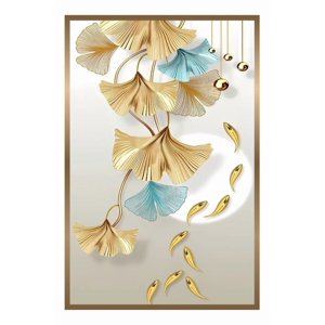 Genérico - Cuadro Decorativo Pared Hojas Flores Arte Hogar Jhn