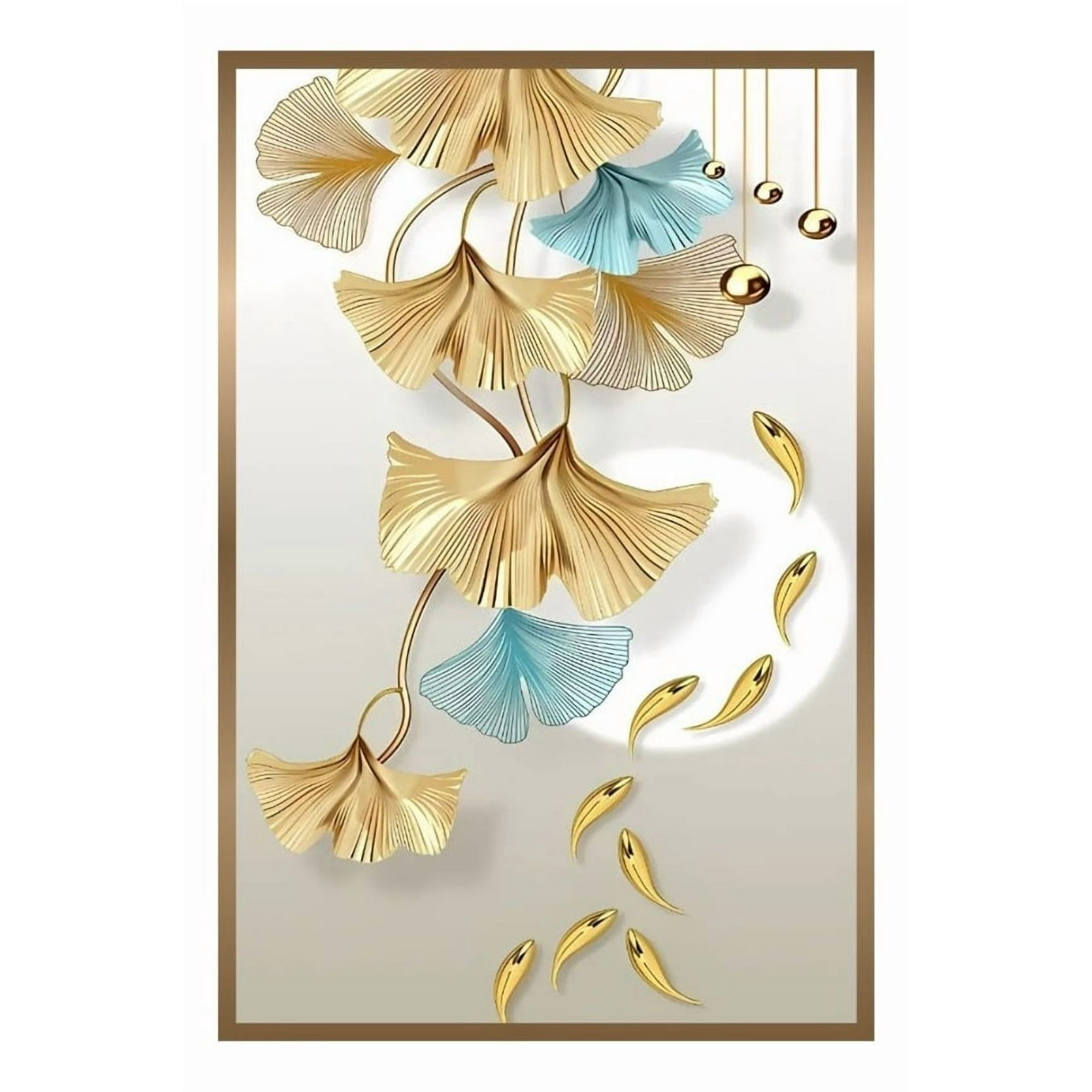 Genérico - Cuadro Decorativo Pared Hojas Flores Arte Hogar Jhn