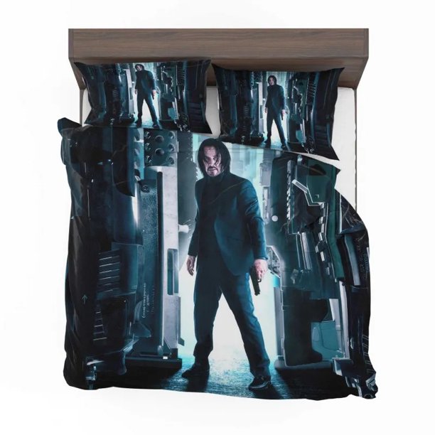 John Wick Chapter Redemptions Call Quilt Duvet Cover Set Comforter Cover 3-Piece Bedding Set