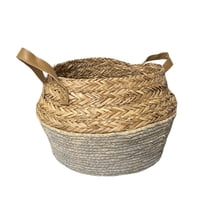 Oem - Macetero Cesto Canasto Maceta De Mimbre Pequeño 27X17Cm