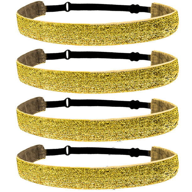 Diadema ancha ajustable antideslizante con purpurina brillante para mujeres, niñas y adolescentes