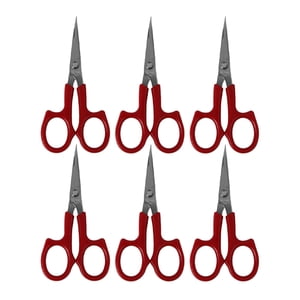 Magideal - De Tijeras De De 6 Uds., Punta Curva, Cabeza Afilada, Hoja De Material Acero Inoxidable, Tijeras De Coser Para Apliques, Tela De , Hogar