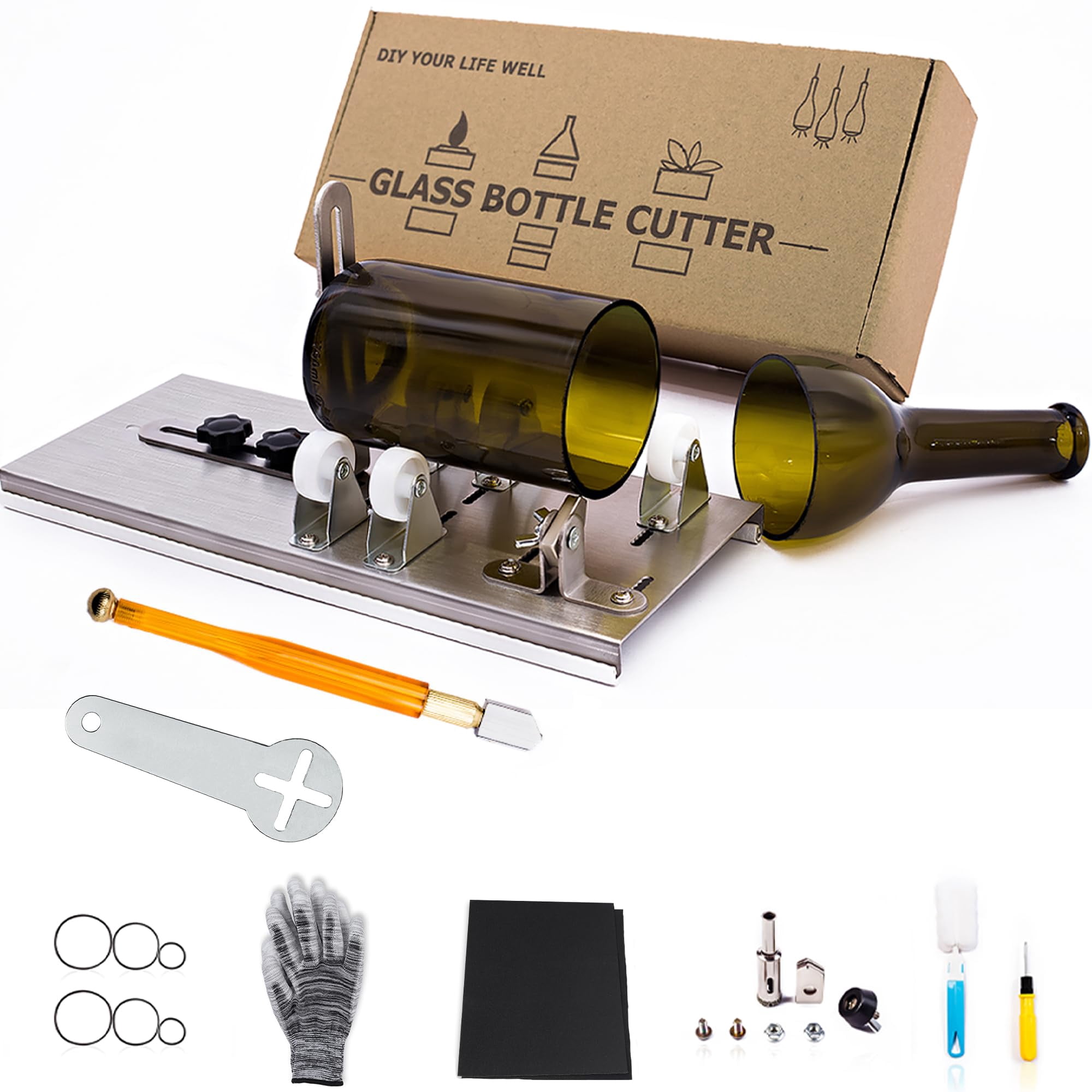 Cortador De Botellas De Vidrio Camdios Mejorado Con Accesorios