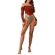 thumbnail image 2 of INSPIRE CHIC Bragas para Mujer Regreso a Clases Cintura Alta Espalda Contorneada Corte Alto Elasticidad Tangas Ropa Interior M Camel, 2 of 3
