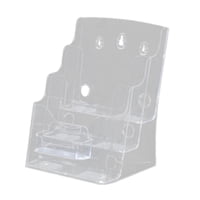 Magideal - Soporte De Acrílico Para Folletos, Tarjetas De Visita, Soporte Para Exhibición De Folletos, Soporte De Escritorio O Pared Para Hotel, Reunión De Recep A5 3 Niveles