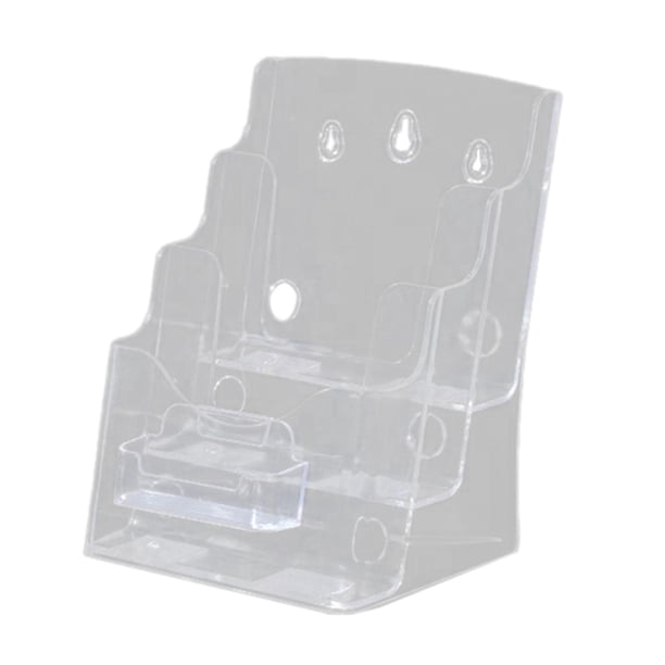 Soporte de Acrílico para Folletos, Tarjetas de Visita, Soporte para Exhibición de Folletos, Soporte de Escritorio O Pared para Hotel, Reunión de Recep A5 3 niveles