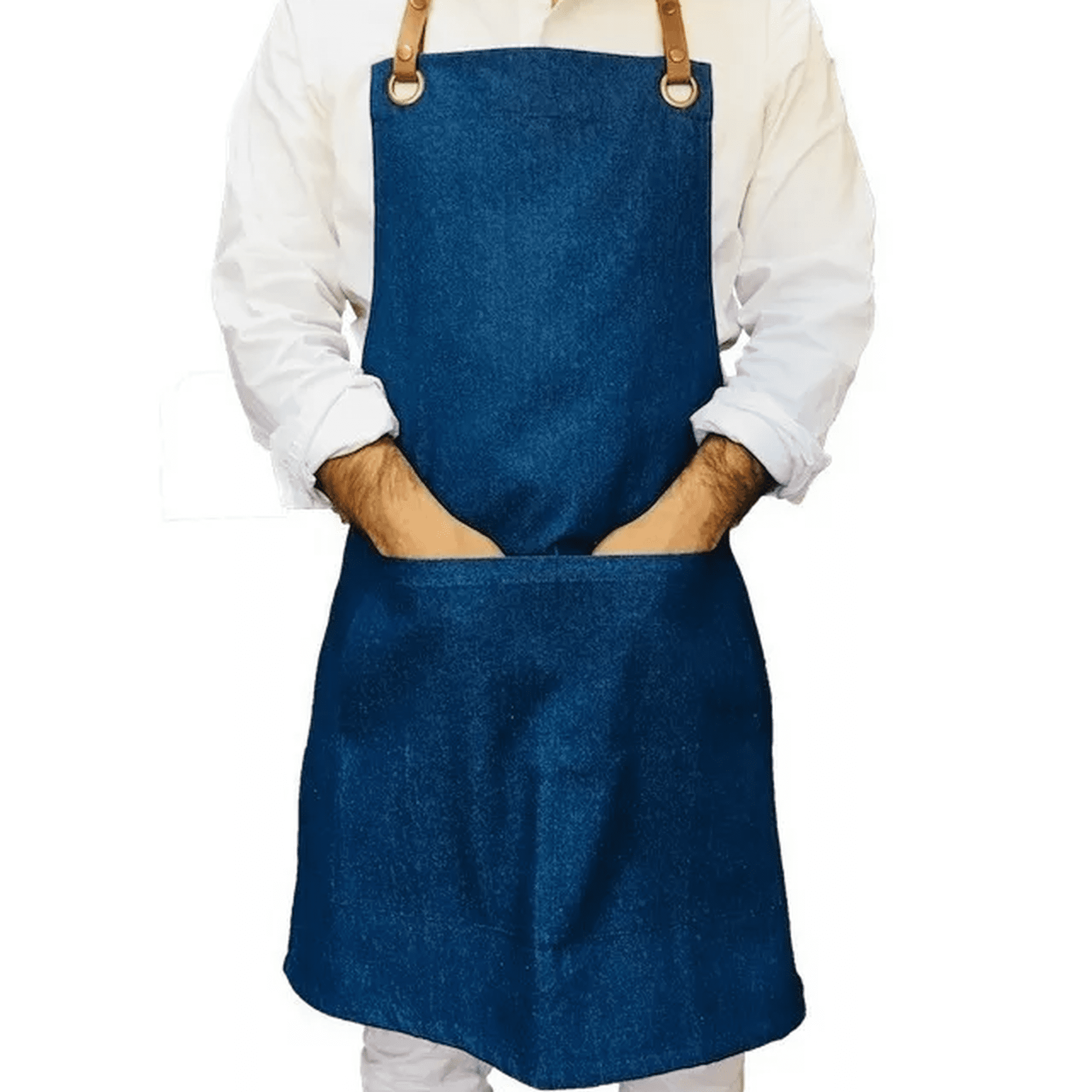 Genérico - Pechera Jeans Mezclilla Unisex Con Asa De Cuero Sintético Ajustable Azul/jeans